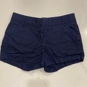 J Crew womens 3” navy chino shorts